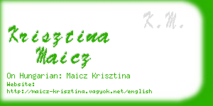 krisztina maicz business card